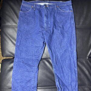 Wrangler 13MWZ Men's Straight Jeans Blue Denim Medium Wash Cowboy Cut 40x34
